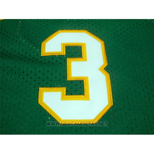 Camiseta Bethel Allen Iverson NO 3 Retro Verde